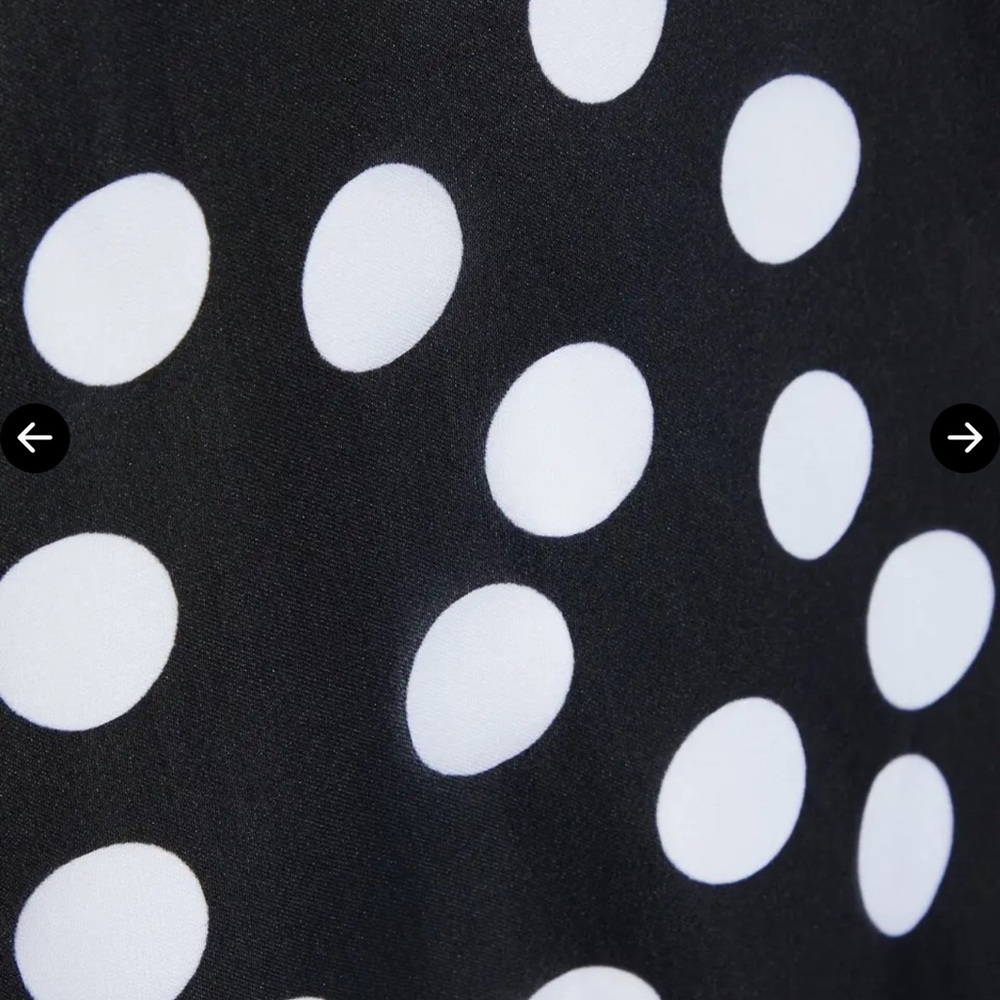 NWT CAROLINA HERRERA Polka Dot Silk Organza Puff Sleeve Dress Black White Size 8 - Picture 9 of 16